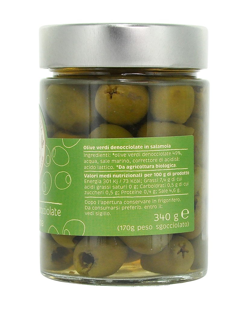 Olive Verdi denocciolate in Salamoia 340g